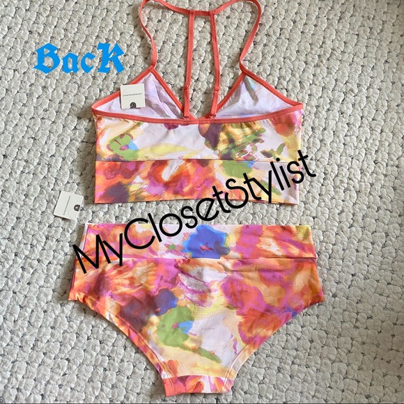 ANTHROPOLOGIE Strappy Bra Panty Tie Dye Set NWT S - Picture 6 of 6